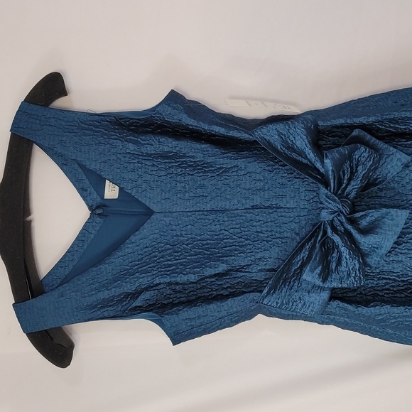 Teri Jon Sleeveless V Neck Cocktail or Holiday Dress - Picture 3 of 17